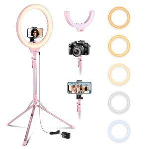 NIB -  14'' Selfie Ring Light with 62'' Tripod Stand and Phone Holder, Dimmable